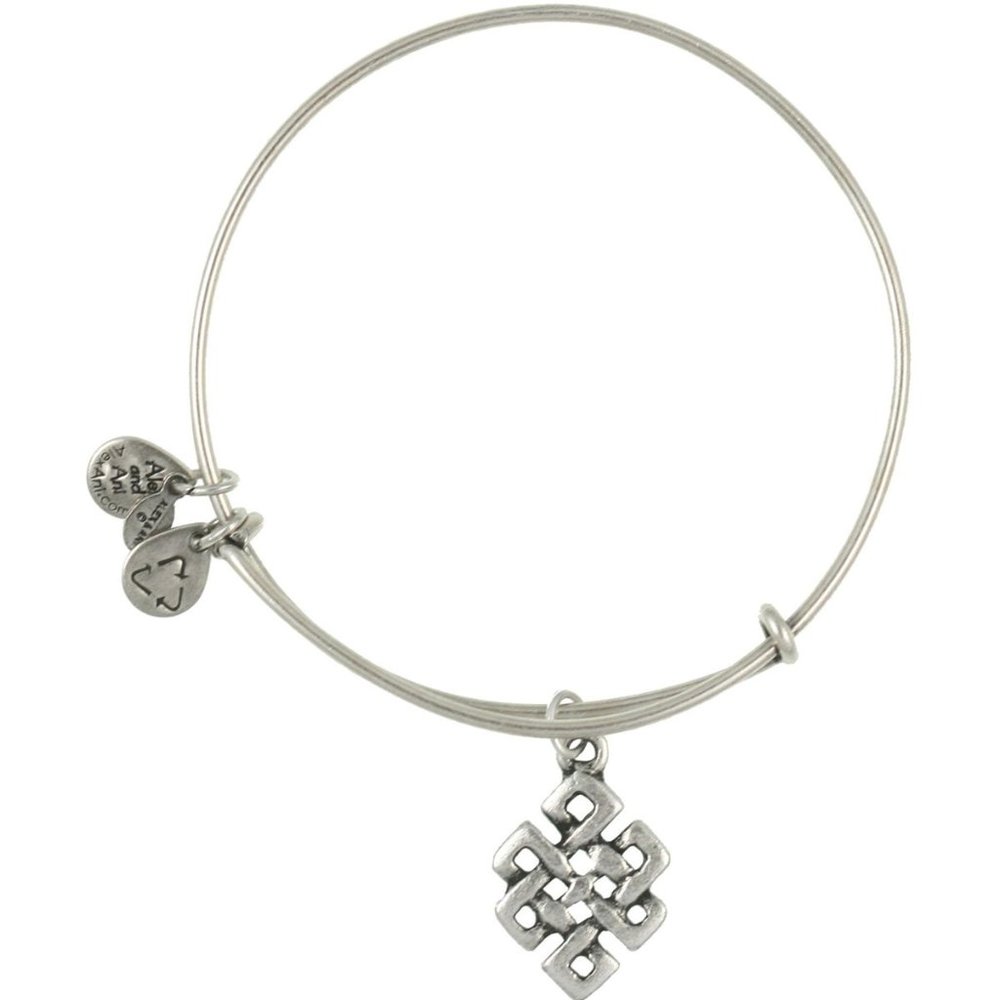 Alex and Ani Endless Knot Rafaelian Silver Bangle